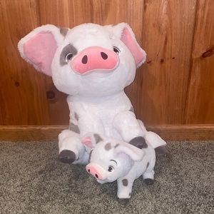 NWOT Rare jumbo and small Pau Pig plush
